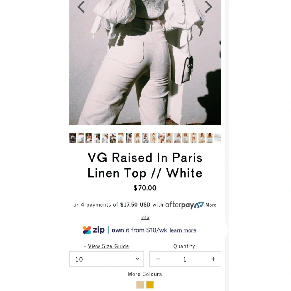[Verge Girl] Raised in Paris Linen Blouse - SMALL - Picture 5 of 6